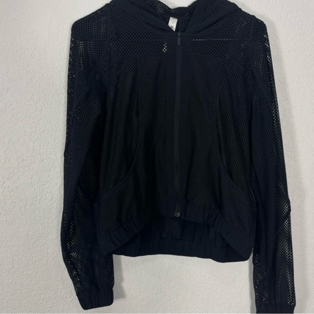 Lululemon Athletica Black Perforated Mesh Jacket